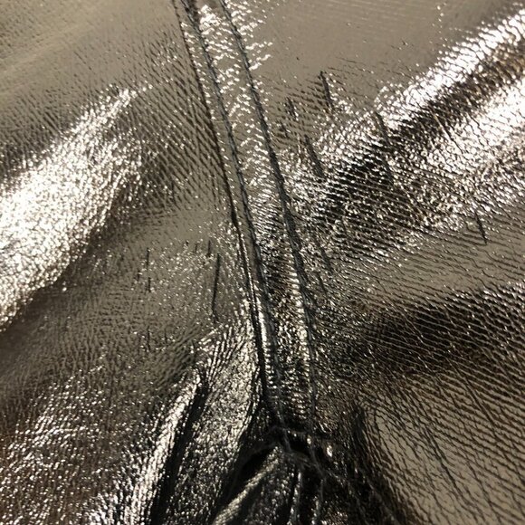 We The Free Phoenix‎ Coated Liquid Black Pleather Button Fly Skinny Jeans 27 - Picture 15 of 15